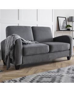 Vivo Chenille Fabric 2 Seater Sofa In Dusk Grey