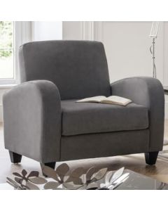 Vivo Chenille Fabric Armchair In Dusk Grey