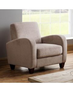 Vivo Chenille Fabric Armchair In Mink