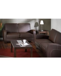 Vivo Faux Leather Sofabed In Chestnut