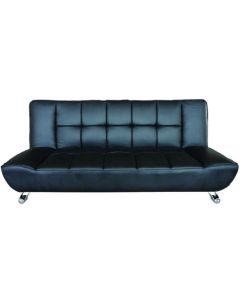 Vogue Faux Leather Sofa Bed In Black