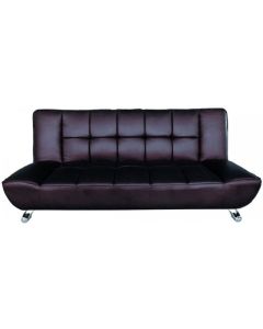 Vogue Faux Leather Sofa Bed In Brown