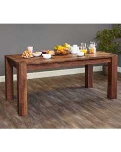 Mayan Large Wooden Dining Table In Walnut