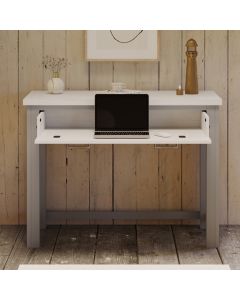 GreyStone Wooden Hidden Laptop Desk In Grey