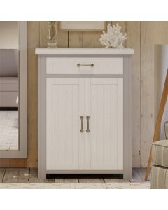 GreyStone Wooden Shoe Storage Cabinet With Drawer In Grey