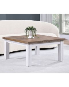 Splash Wooden Square Coffee Table In Oak And White