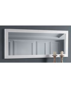 Splash Extra Long Wall Mirror In White Wooden Frame