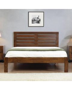 Vulcan Wooden Double Bed In Rustic Oak