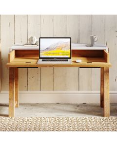 Trinity Wooden Home And Office Laptop Desk In White And Oak
