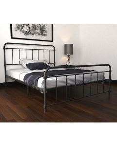 Wallace Metal King Size Bed In Black