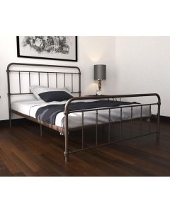 Wallace Metal King Size Bed In Bronze