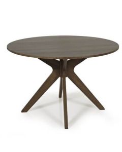 Waltham 120cm Round Wooden Dining Table In Walnut