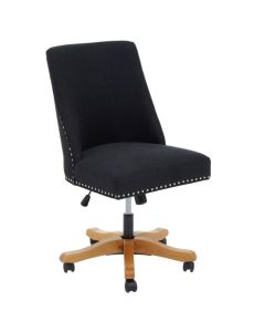 Washington Fabric Upholstered Home And Office Chair In Black
