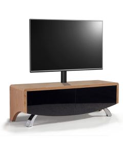 Wave Ultra Wooden TV Stand In Oak With 2 Soft Open Doors