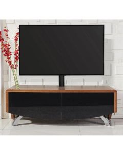 Wave Ultra Wooden TV Stand In Walnut With 2 Soft Open Doors