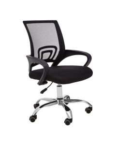 Westan Nylon Home And Office Chair In Black With Black Armrest