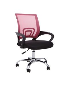 Westan Nylon Home And Office Chair In Pink With Black Armrest