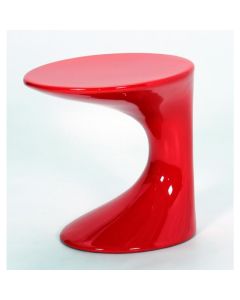 Wilcox Wooden Lamp Table In Red High Gloss