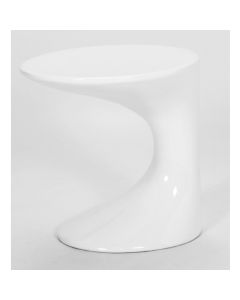 Wilcox Wooden Lamp Table In White High Gloss