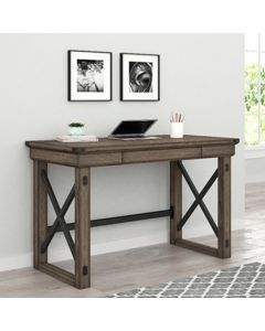 Wildwood Wood Veneer Computer Desk In Rustic Grey