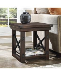 Wildwood Wood Veneer End Table In Espresso