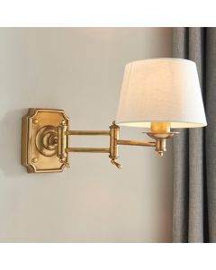 Winchester Swing Arm Wall Light In Solid Brass