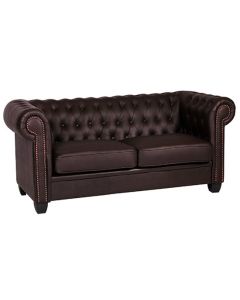 Winston Faux Leather And PVC 2 Seater Sofa In Brown