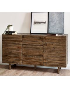 Woburn Reclaimed Pine Wood Sideboard With 2 Doors 3 Drawers