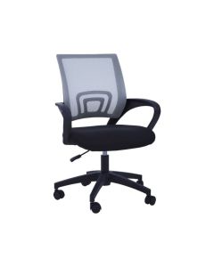 Wostan Nylon Home And Office Chair In Grey With Black Armrest