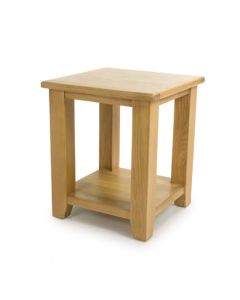 Madrid Wooden End Table In Oak