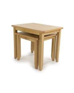 Madrid Wooden Nest Of 2 Tables In Oak