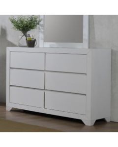 Zircon Wooden Chest Of 6 Drawers In White