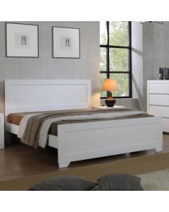 Zircon Wooden Double Bed In White