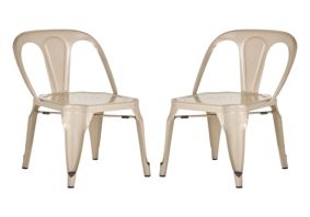 Cosco Intellifit Steel Set Of 3 Bistro Set In Sandy Brown