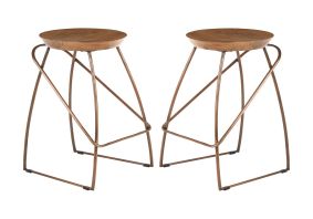 Cosco Intellifit Steel Set Of 3 Bistro Set In Sandy Brown