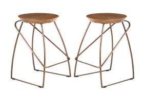 Cosco Intellifit Steel Set Of 3 Bistro Set In Sandy Brown