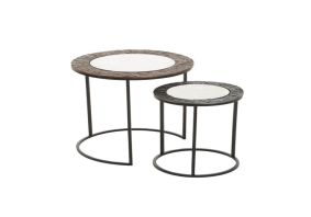 Cosco Intellifit Steel Set Of 3 Bistro Set In Sandy Brown