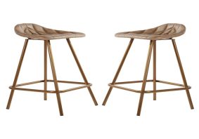 Cosco Intellifit Steel Set Of 3 Bistro Set In Sandy Brown