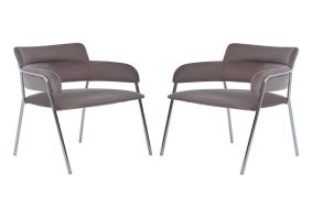 Cosco Intellifit Steel Set Of 3 Bistro Set In Sandy Brown