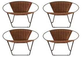 Cosco Intellifit Steel Set Of 3 Bistro Set In Sandy Brown