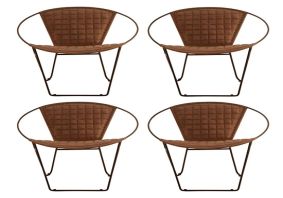 Cosco Intellifit Steel Set Of 3 Bistro Set In Sandy Brown