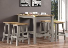 Cosco Intellifit Steel Set Of 3 Bistro Set In Sandy Brown