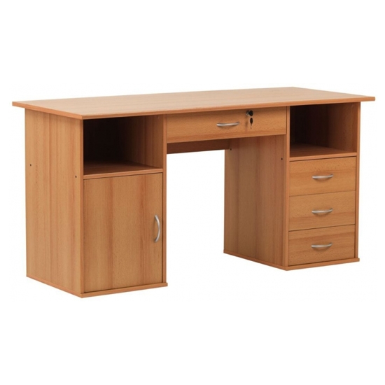 Dallas Wooden Computer Desk In Beech Effect