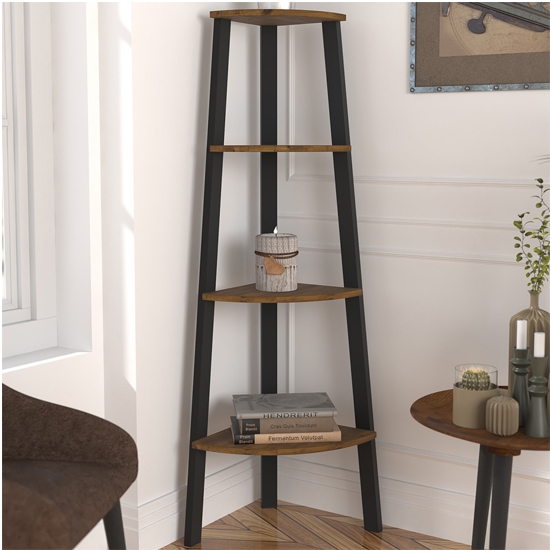 Ealing Corner Wooden 3 Tiers Shelving Unit In Pine