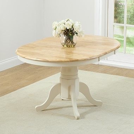 Elstree Extending Wooden Dining Table In Oak And Cream