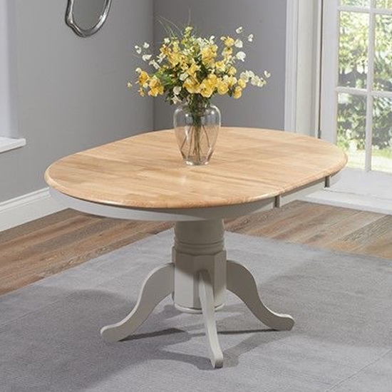 Elstree Extending Wooden Dining Table In Oak And Grey