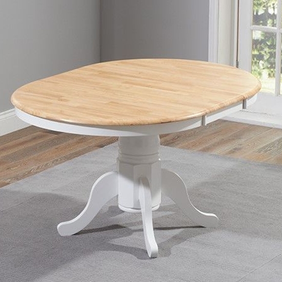 Elstree Extending Wooden Dining Table In Oak And White