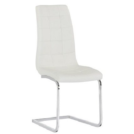 Enzo Faux Leather Dining Chair In White