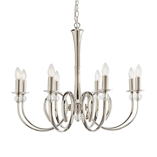 Fabia 8 Lights Ceiling Pendant Light In Polished Nickel