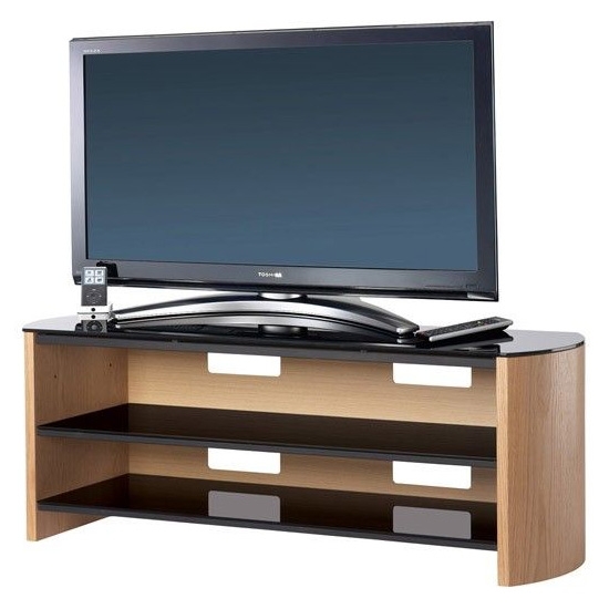 Finewoods Large Wooden Tv Stand In Light Oak